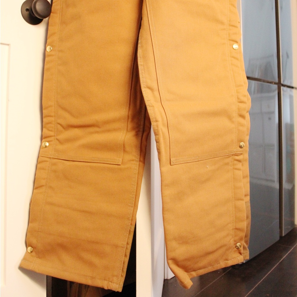 Carhartt R41 Quilt-Lined Zip-To-Thigh Duck Bib Overalls in Brown NWT Size 38X32 - Picture 9 of 12